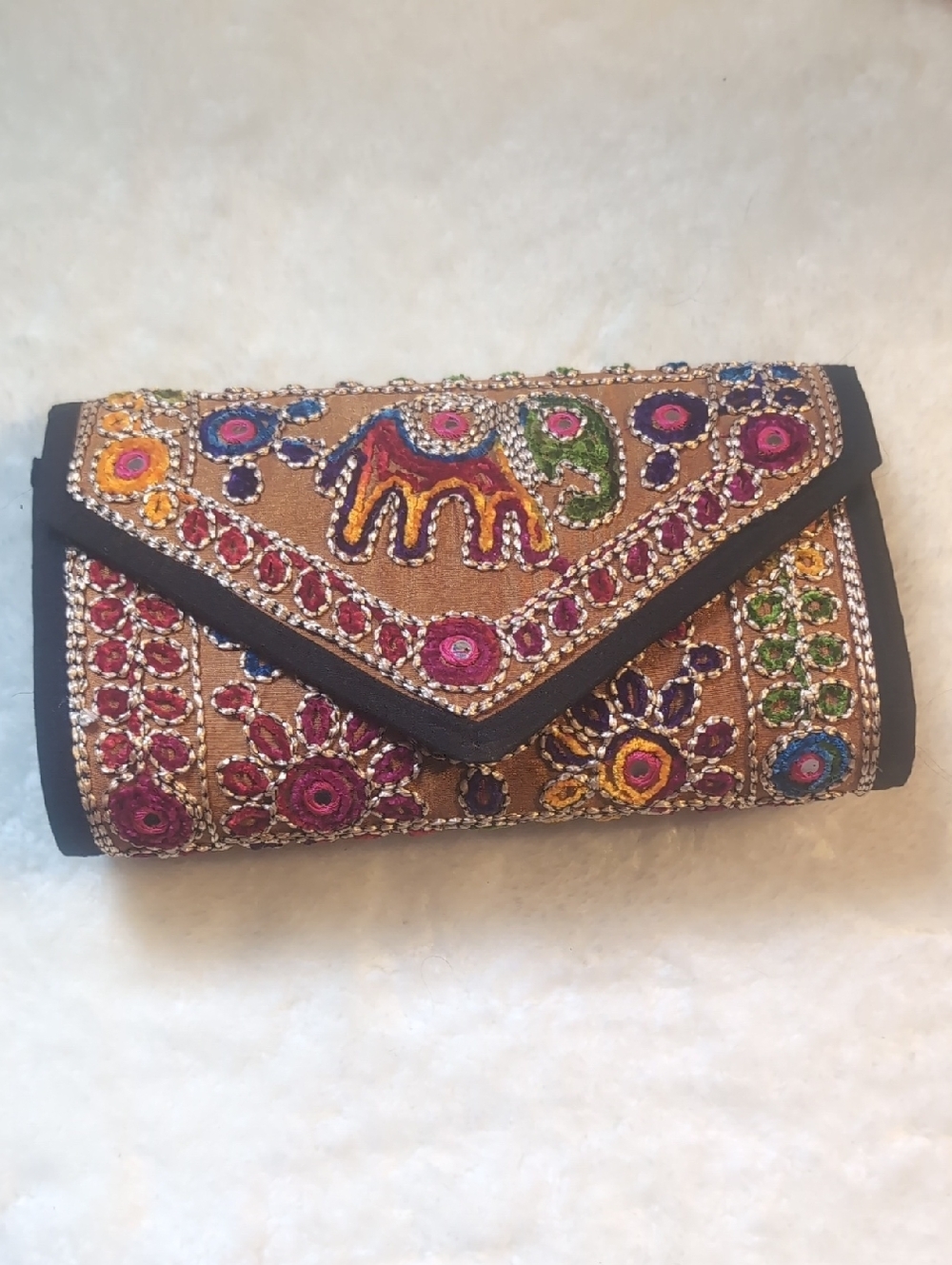 Embroidered Multicolor Women’s Clutch Bag